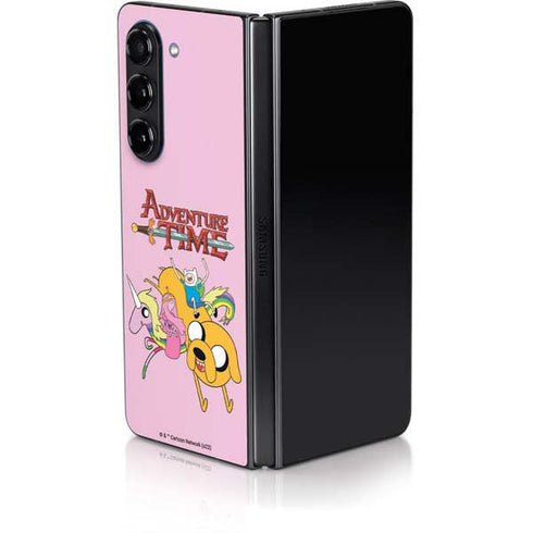 Adult Swim Adventure Time Riding in a Unicorn Galaxy Z Fold5 5G Skin